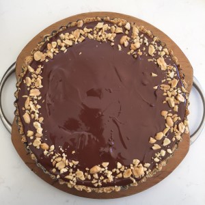chocolate on tart